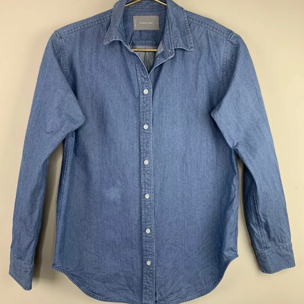 Everlane Womens Size 0 Chambray Button Dow…